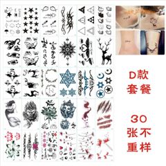 Miếng Dán Hình Xăm Nghệ Thuật 3D - Bộ 30 Hình Xăm Tạm Thời Cho Nữ, Hoa & Cô Gái Độc Đáo, Lưu Giữ Đến 15 Ngày