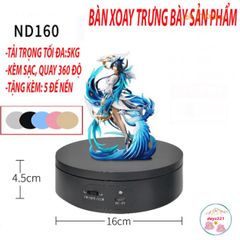 Đế Xoay 360 Độ Trưng Bày Sản Phẩm - Đế Chụp Ảnh Tại Nhà Cung Cấp 2 Màu Đen Trắng, Tiện Lợi Cho Quay Video Chuyên Nghiệp