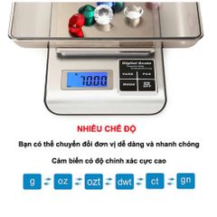 Cân Điện Tử Tiểu Ly Bỏ Túi 5KW - Cân Chính Xác 0.1G Đến 3KG, Chức Năng Trừ Bì, Đơn Vị Đo Đa Dạng, Thiết Kế Sang Trọng
