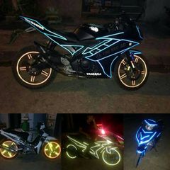 Decal Phản Quang Dán Vành Xe Máy - Bộ Tem Chỉ Trang Trí Xe Máy, Xe Đạp Điện, Xe Đạp Nhiều Màu Sắc 21cm