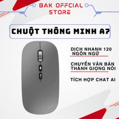 Chuột AI Thông Minh A7 Bluetooth & 2.4G, Dịch Giọng Nói & Văn Bản Hỗ Trợ 120 Ngôn Ngữ