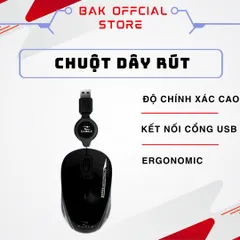 Chuột Dây Rút Zadez M215 - Chuột Máy Tính Ergonomic, Độ Chính Xác 1000 DPI, Cảm Biến PixArt, Chứng Nhận RoHS, Phù Hợp Với Văn Phòng