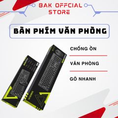 Bàn phím máy tính có dây BAK KM10 - 104 phím USB, thiết kế chống nước, tương thích cao cho văn phòng và game thủ
