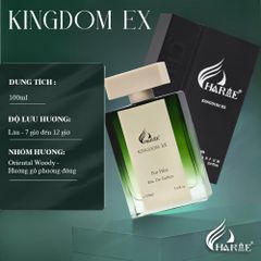 Nước Hoa Nam KINGDOM EX 100ML - Hương Gỗ Phương Đông Sang Trọng, Eau De Parfum Cao Cấp, Lưu Hương Lâu 7-12 Giờ