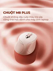 Chuột Không Dây BAK INPHIC M8 PLUS Cute Hồng Silent Chống Ồn, Sạc Pin USB, Kết Nối Mượt Mà, Thiết Kế Sang Trọng, Phụ Kiện Máy Tính Ép Phong Cách