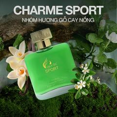 Nước Hoa Charme SPORT 100ML - Hương Gỗ Cay Nồng Nam Tính, Tươi Mát Dành Cho Người Yêu Thể Thao, Lịch Lãm, Đầy Năng Lượng