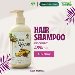 [ MUA 2 TẶNG 1 KHĂN TẮM ] Bộ Dầu Gội Cao Cấp MỘC AN 500ml - Chiết Xuất Dầu Bưởi, Bồ Kết, Hương Nhu, Dâu Tằm - Giúp Tóc Khỏe Mềm Tự Nhiên.
