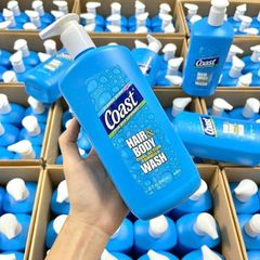 Sữa Tắm COAST 946ml 2in1 Có Vòi - Dầu Gội và Sữa Tắm Tiện Lợi, Hương Thơm Dễ Chịu, Chăm Sóc Da Và Tóc Tối Ưu - Hàng Mỹ