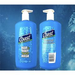 Sữa Tắm COAST 946ml 2in1 Có Vòi - Dầu Gội và Sữa Tắm Tiện Lợi, Hương Thơm Dễ Chịu, Chăm Sóc Da Và Tóc Tối Ưu - Hàng Mỹ