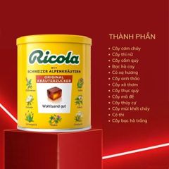 Kẹo Thảo Mộc Ricola 250G - Hỗ Trợ Giảm Ho và Làm Dịu Cổ Họng Từ 13 Loại Thảo Mộc Tự Nhiên - Sản Phẩm Hữu Cơ Từ Đức