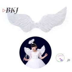 Cánh Thiên Thần Trắng Lông Vũ Cho Trẻ Em - Phụ Kiện Hóa Trang Halloween & Cosplay - Dễ Dàng Đeo Và Thoải Mái