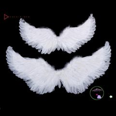 Cánh Thiên Thần Trắng Lông Vũ Cho Trẻ Em - Phụ Kiện Hóa Trang Halloween & Cosplay - Dễ Dàng Đeo Và Thoải Mái