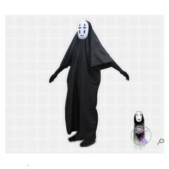 Bộ hóa trang áo choàng đen và mặt nạ vô diện LUC55 - Set Halloween cho trẻ em và người lớn, phù hợp mọi kích cỡ