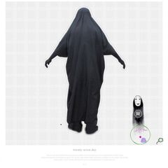 Bộ hóa trang áo choàng đen và mặt nạ vô diện LUC55 - Set Halloween cho trẻ em và người lớn, phù hợp mọi kích cỡ