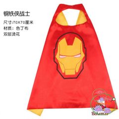 Bộ Đồ Hóa Trang Siêu Anh Hùng Ironman Kèm Khăn Choàng & Mặt Nạ - Trang Phục Cho Bé Trai 2-8 Tuổi, Chất Liệu Cotton An Toàn