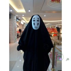 Bộ Hóa Trang Vô Diện Cosplay Halloween - Áo Choàng, Mặt Nạ & Găng Tay Đen Cho Trẻ Em và Người Lớn, Mã VFDR54