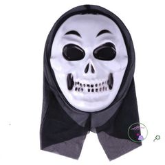 Bộ Cosplay Vô Diện Halloween - Áo choàng đen và mặt nạ trắng, hoàn hảo cho tiệc hóa trang và lễ hội anime Nhật Bản