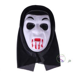 Bộ Cosplay Vô Diện Halloween - Áo choàng đen và mặt nạ trắng, hoàn hảo cho tiệc hóa trang và lễ hội anime Nhật Bản