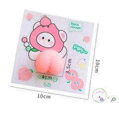 Miếng Dán Silicon Hình Quả Đào 3D - Đáng Yêu, Chống Xước, Giúp Giảm Căng Thẳng cho Ô Tô và Điện Thoại