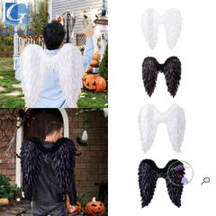 Cánh Thiên Thần Halloween Lông Vũ 3D Đáng Yêu - Phụ Kiện Cosplay Độc Đáo Cho Tiệc Hóa Trang & Biểu Diễn