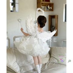 Bộ Trang Phục Cánh Thiên Thần 3 Món - Phụ Kiện Hoá Trang Đẹp Dành Cho Trẻ Em Nhân Dịp Halloween