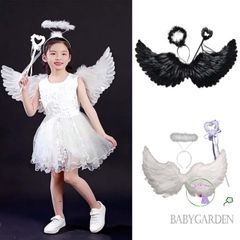 Bộ Trang Phục Thiên Thần Lông Vũ Tuyệt Đẹp với Đũa Phép Cổ Tích - Phụ Kiện Hóa Trang Hoàn Hảo cho Giáng Sinh và Halloween