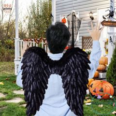 Cánh Thiên Thần Lông Vũ Cho Trẻ Em - Phụ Kiện Hóa Trang Halloween Tuyệt Đẹp Với Dây Đàn Hồi, Thích Hợp Cho Lễ Hội và Cosplay