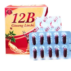 Viên Uống 12B Ginseng Linzhi Tăng Cường Sức Khỏe, Bổ Sung Vitamin và Khoáng Chất - Hộp 100 Viên Vinaphar