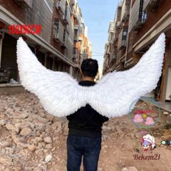 Bộ Cánh Thiên Thần Trắng và Cánh Ác Quỷ Đen Cosplay 160x90cm - Đồ Hóa Trang Độc Đáo cho Tiệc Halloween