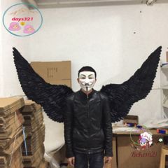Bộ Cánh Thiên Thần Trắng và Cánh Ác Quỷ Đen Cosplay 160x90cm - Đồ Hóa Trang Độc Đáo cho Tiệc Halloween