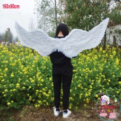 Bộ Cánh Thiên Thần Trắng và Cánh Ác Quỷ Đen Cosplay 160x90cm - Đồ Hóa Trang Độc Đáo cho Tiệc Halloween