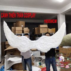 Bộ Cánh Thiên Thần Trắng và Cánh Ác Quỷ Đen Cosplay 160x90cm - Đồ Hóa Trang Độc Đáo cho Tiệc Halloween
