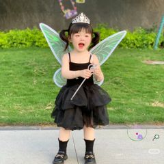 Cánh Thiên Thần Lấp Lánh Công Chúa Cô Tiên Cho Bé Gái - Đồ Hóa Trang Halloween và Trung Thu, Kích Thước Phù Hợp 60x48 cm