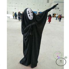 Bộ Trang Phục Bí Ẩn Áo Choàng Đen và Mặt Nạ Vô Diện - Cosplay Thú Vị Cho Trẻ Em và Người Lớn, Đủ Size