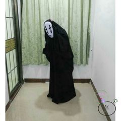 Bộ Trang Phục Bí Ẩn Áo Choàng Đen và Mặt Nạ Vô Diện - Cosplay Thú Vị Cho Trẻ Em và Người Lớn, Đủ Size