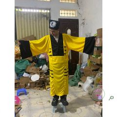 Bộ Trang Phục Pháp Sư Bắt Ma Halloween Cao Cấp - Áo, Nón, Chùm Râu Giả - Cosplay Ma Quái Chất Lượng