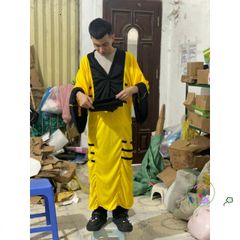 Bộ Trang Phục Pháp Sư Bắt Ma Halloween Cao Cấp - Áo, Nón, Chùm Râu Giả - Cosplay Ma Quái Chất Lượng