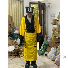 Bộ Trang Phục Pháp Sư Bắt Ma Halloween Cao Cấp - Áo, Nón, Chùm Râu Giả - Cosplay Ma Quái Chất Lượng