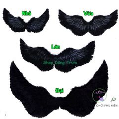Cánh Thiên Thần Lông Vũ Đen Trắng - Phụ Kiện Hóa Trang Thiên Thần Cho Biểu Diễn, Chụp Ảnh, Làm Đẹp