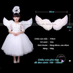 Cánh Thiên Thần Lông Vũ Đen Trắng - Phụ Kiện Hóa Trang Thiên Thần Cho Biểu Diễn, Chụp Ảnh, Làm Đẹp