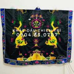 Áo Choàng Đạo Sĩ Bát Quái - Lụa Thêu Tinh Tế, Họa Tiết Tâm Linh, Cosplay Đạo Giáo, Màu Sắc Vũ Trụ Đen Đỏ Xanh Vàng Trắng