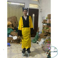 Bộ Trang Phục Hóa Trang Pháp Sư - Áo Đạo Sĩ Thiết Kế Cao Cấp cho Halloween và Cosplay, Gồm Nón và Lá Bùa Kỳ Bí