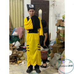 Bộ Trang Phục Hóa Trang Pháp Sư - Áo Đạo Sĩ Thiết Kế Cao Cấp cho Halloween và Cosplay, Gồm Nón và Lá Bùa Kỳ Bí