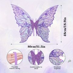 Cánh Thiên Thần Lấp Lánh WAY2TOP - Trang Phục Cosplay Công Chúa Dễ Thương Cho Bé Gái, Chất Liệu Organza Cao Cấp, Nhiều Màu Sắc