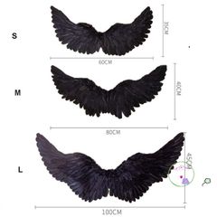 Cánh Lông Vũ Thiên Thần Cosplay - Đạo Cụ Halloween Độc Đáo, Phụ Kiện Nghệ Thuật & Chụp Ảnh, Nhiều Kích Cỡ Khác Nhau