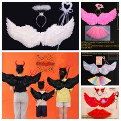 Cánh Thiên Thần Lông Vũ Sang Trọng Dành Cho Halloween - Phụ Kiện Thời Trang Độc Đáo Cho Trẻ Em Và Người Lớn