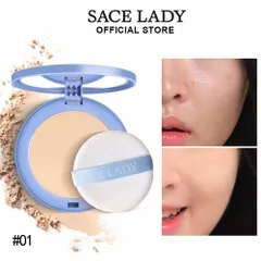 Phấn Phủ SACE LADY Kiềm Dầu Che Phủ Cao Lâu Tone 01 Classic Ivory 10g - Giúp Da Mịn Màng, Kháng Nước, Hoàn Hảo Cho Trang Điểm