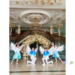 Cánh Thiên Thần Kiểu Ngược - Phụ Kiện Cosplay Size S Độc Đáo Cho Tiệc Halloween và Chụp Ảnh
