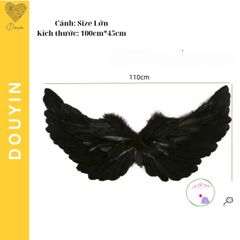 Cánh Đen Thiên Thần - Phụ Kiện Hóa Trang Halloween và Cosplay Công Chúa cho Trung Thu, Giáng Sinh, Thời Trang Nữ