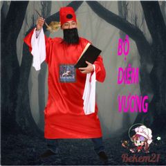 Bộ Trang Phục Thẩm Phán và Diêm Vương - Pháp Sư & Đạo Sĩ Đẹp cho Cosplay Halloween, Vải Chất Lượng Cao